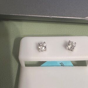 Elegant Sterling Silver Moisanite Stud Earrings